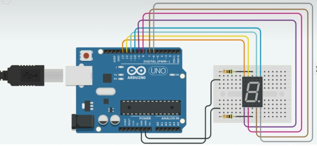 arduino and 7 segment display