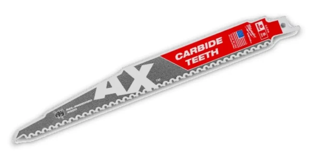 Milwaukee AX Carbide Teeth Blade – best for cutting wood and nails