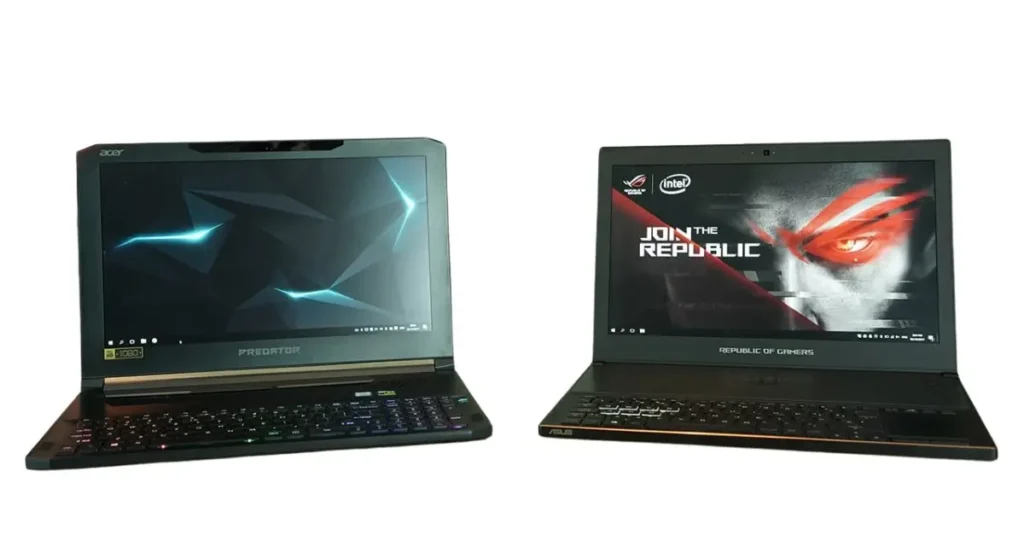 comparison of ASUS ROG and Acer Predator laptop