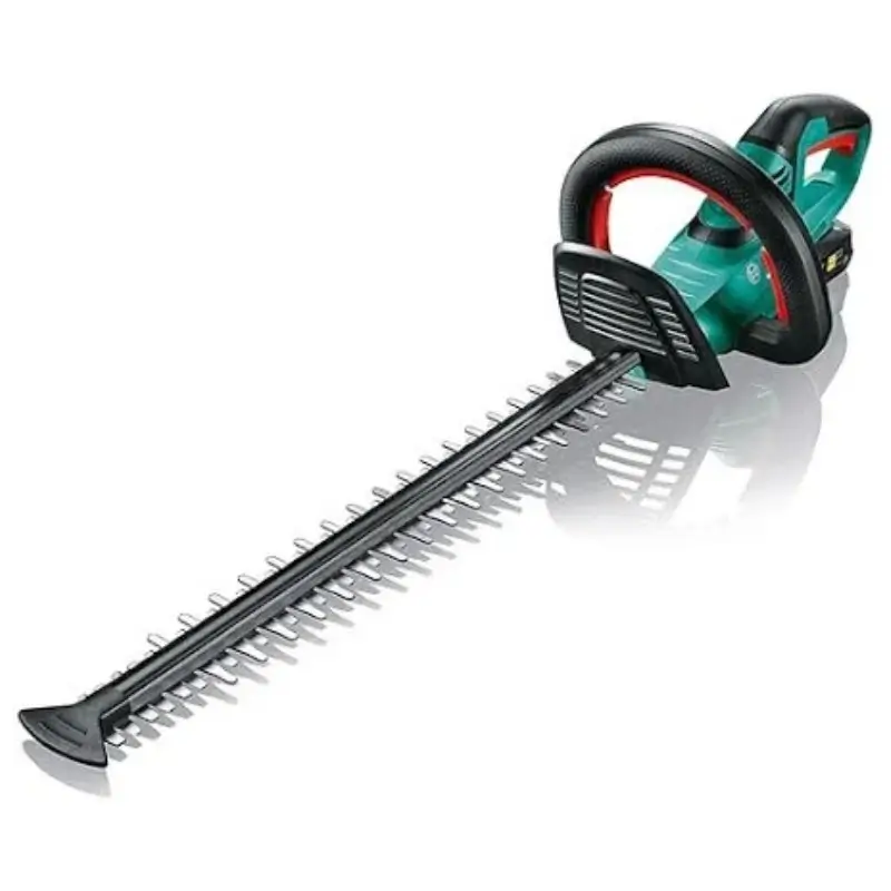 Bosch cordless hedge trimmer with ergonomic grip