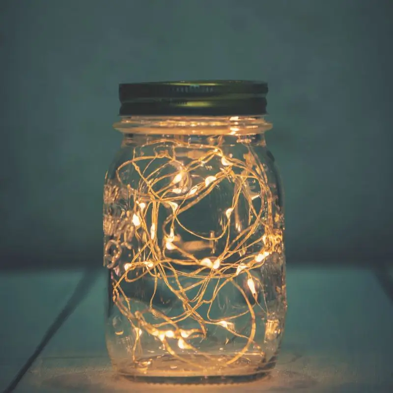 Fairy Lights Inside Jars